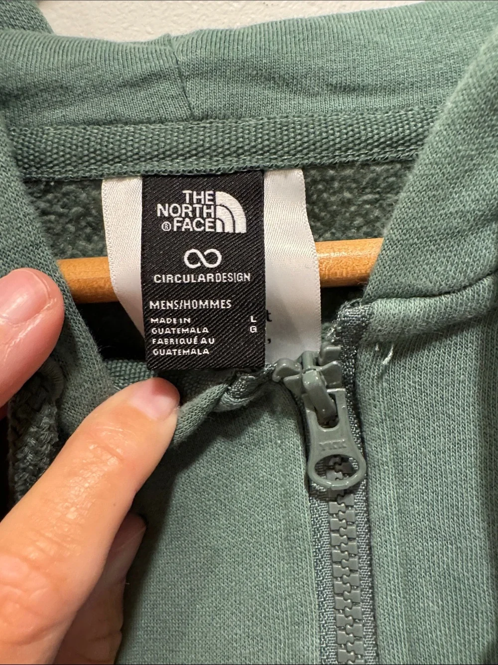 The North Face Sage Green Full-Zip Hoodie Jacket